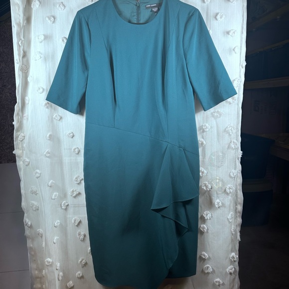 NWOT Maggy London Women’s Peacock Blue Midi Dress Size 8 - Picture 5 of 9